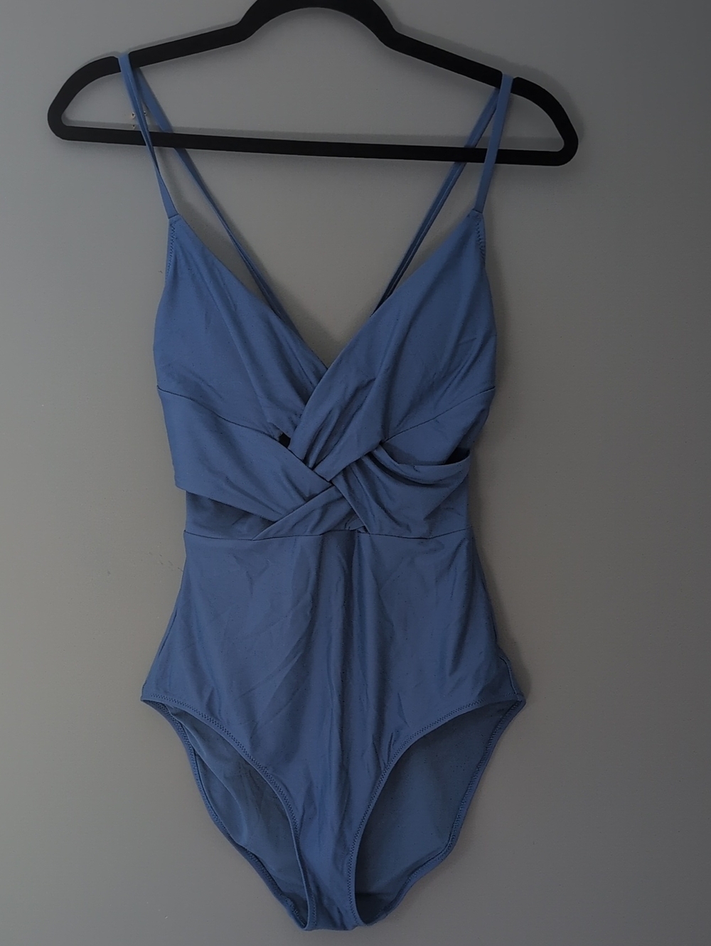 aerie Light Blue Twist-Front One-Piece Swimsuit
